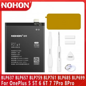 NOHON Battery For OnePlus 6 7 8 Pro 6T 5T 1+5 1+5T A5001 A5010 BLP637 BLP657 BLP759 BLP761 BLP685 BLP699 Replacement Batteries