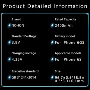 NOHON Battery For iPhone 7 6S 7 8 Plus X XR XS MAX 11 12 13 Pro Max Mini SE SE2 SE3 5 6 S 7P High Capacity Mobile Phone Bateria