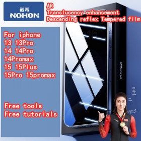 NOHON AR Anti reflective Tempered Film AF Vacuum For iPhone 13 13 Pro 14 Pro 14 Promax 15 Plus 15 Pro 15 Promax Tempered Film